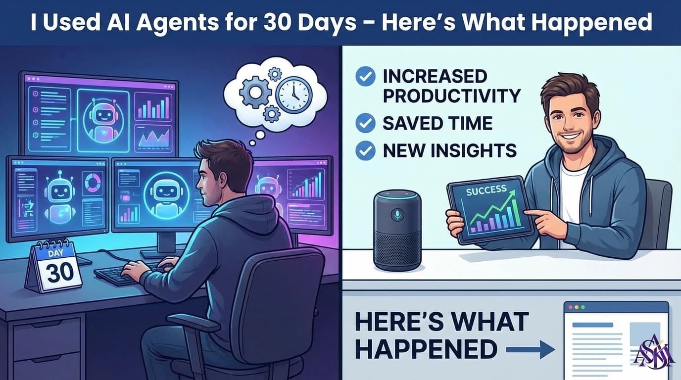 A person interacting with AI agents, exploring productivity enhancement, insights, and experiences