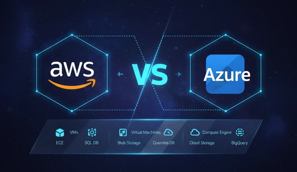 Comparison of AWS, Azure, and Google Cloud services in 2026